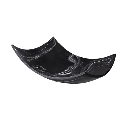 Black Marble Look Decorative Bowl, Coffee Table Decor for Living/Dining Room,
