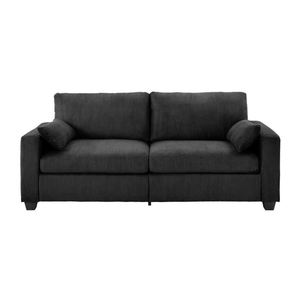 Modern Loveseat Sofa Removable Cover Spring Cushions Solid Wood Frame Wide