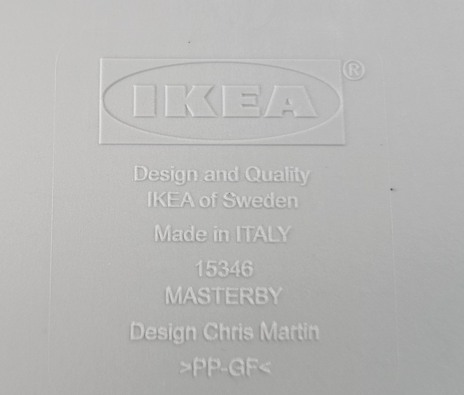 IKEA RARE Chris Martin Masterby Powder Blue Plastic Step Stool Made In Italy
