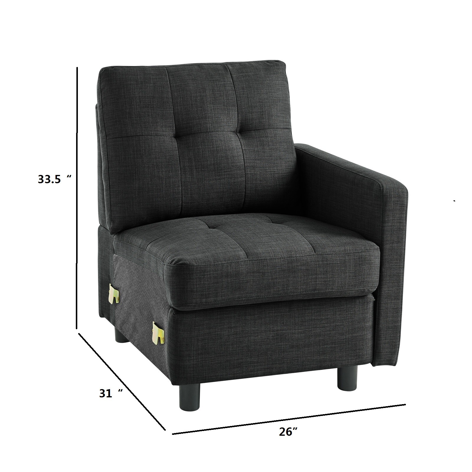 Furniture Modular Sofa Set Couch L-Shaped Settee Soft Seat Comfortable Backrest