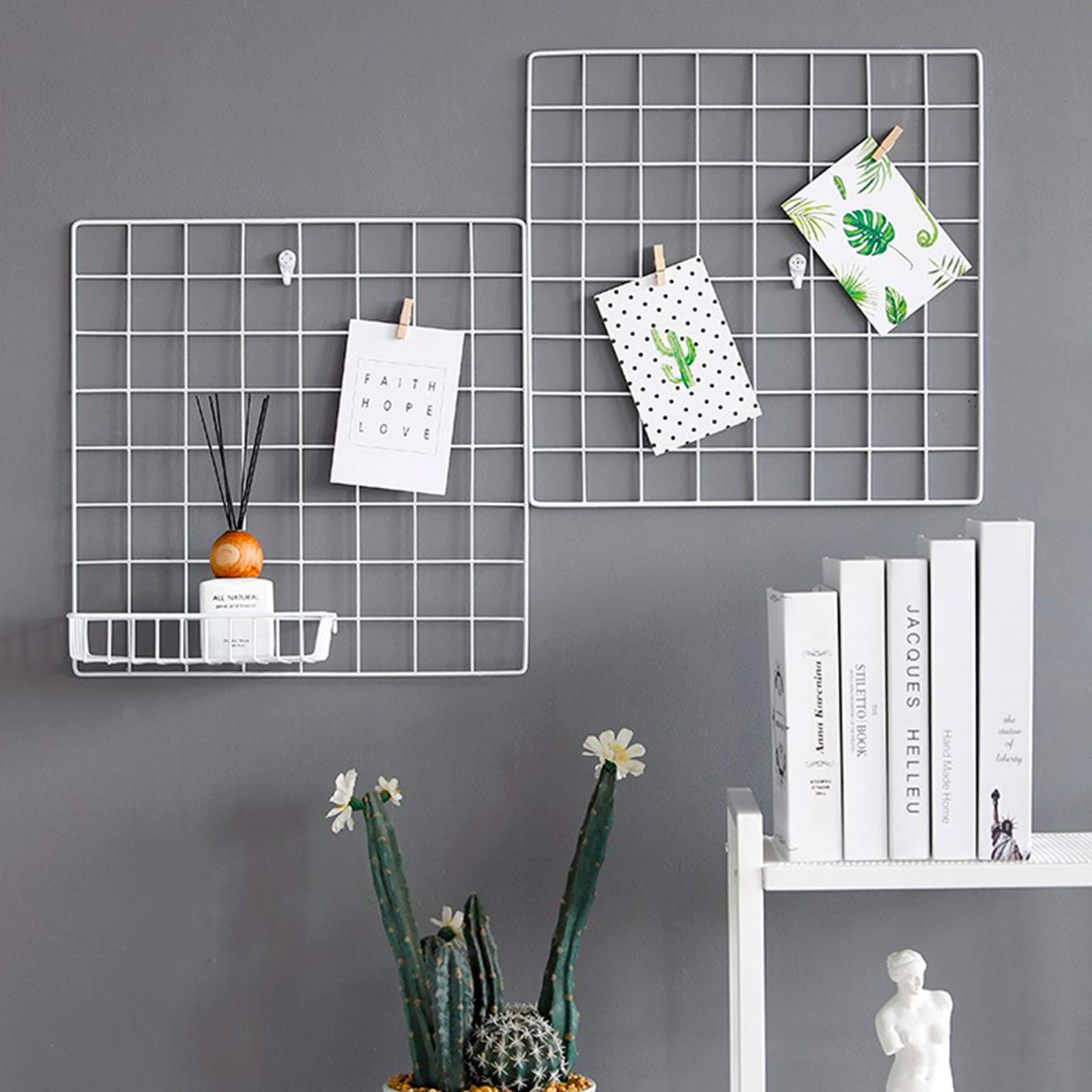 Wall Grid Panel Accessories Wire Grid Baskets Shelf Organizer for Wire Board,…