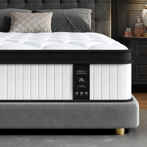 12 Inch Queen Mattress in a Box Hybrid Gel Memory Foam Pocket Spring Soft Plush