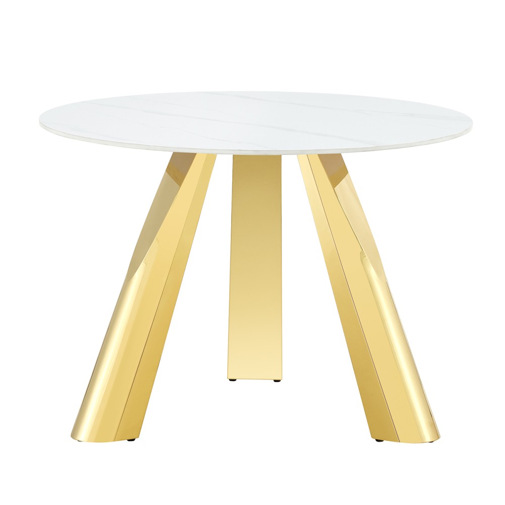 42″ Luxury Sintered Stone Table Stain/Heat-Resistant Veined Surface