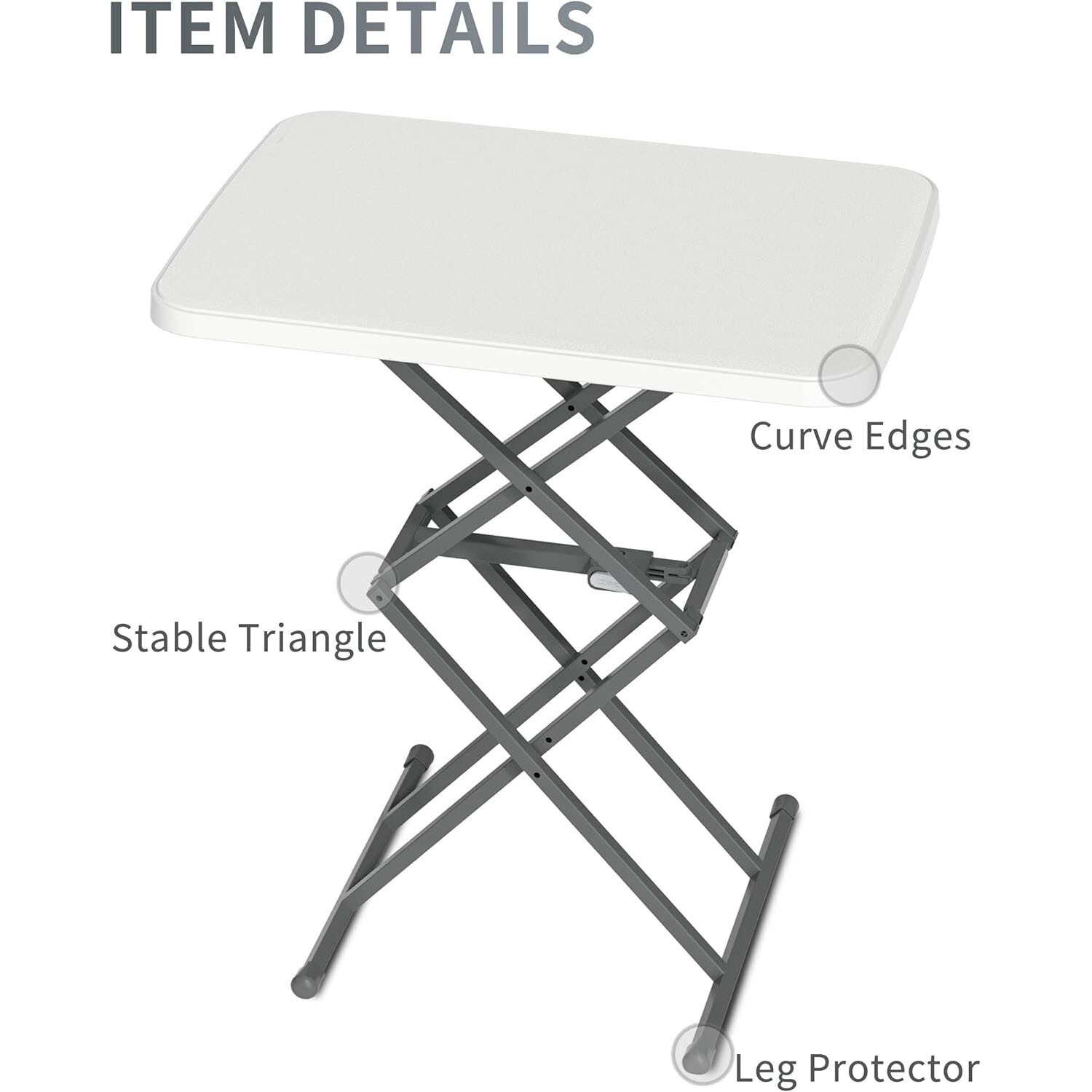 Fold Small Card Table for Outdoor Indoor for Camping Dining Party White