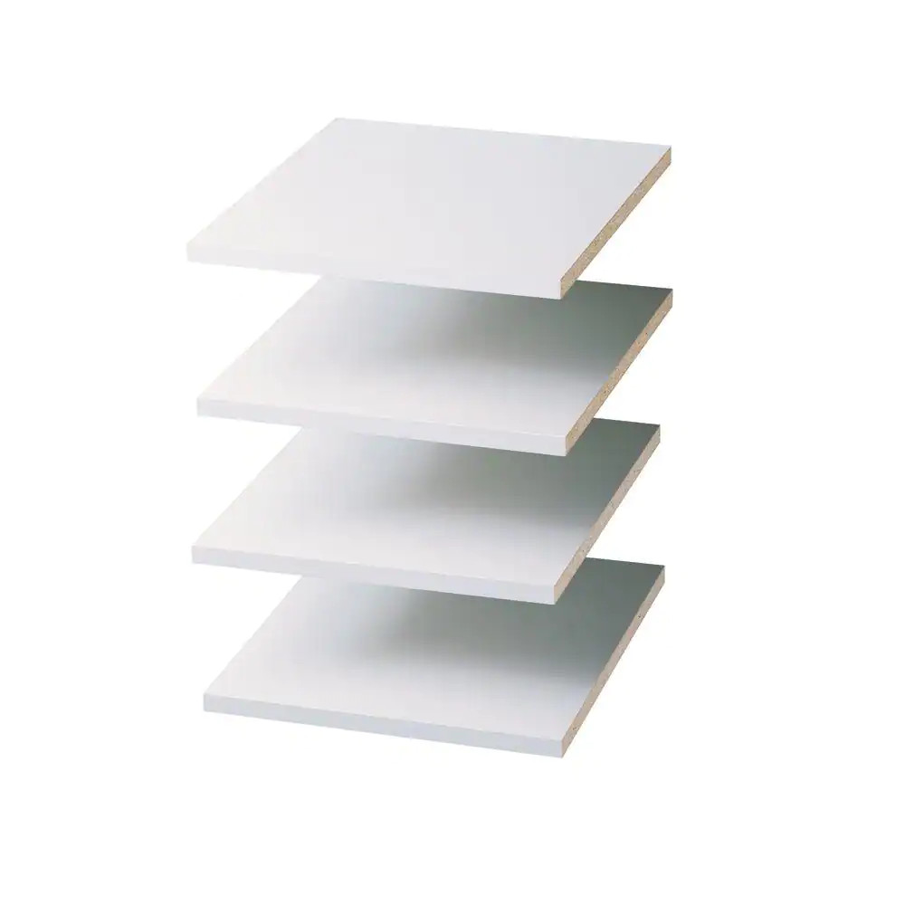 14 In. D X 12 In. W Classic White Wood Shelf (4-Pack)
