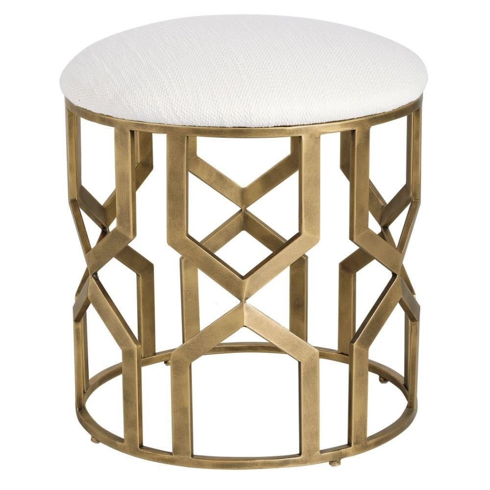 20.5 inch Geometric Accent Stool – 18 inches wide by 18 inches deep – Furniture