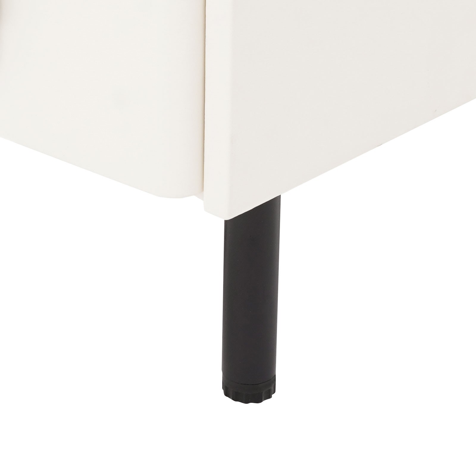 Smart Bedside Table Nightstands with Wireless Charging & LED Light & 2 Drawers