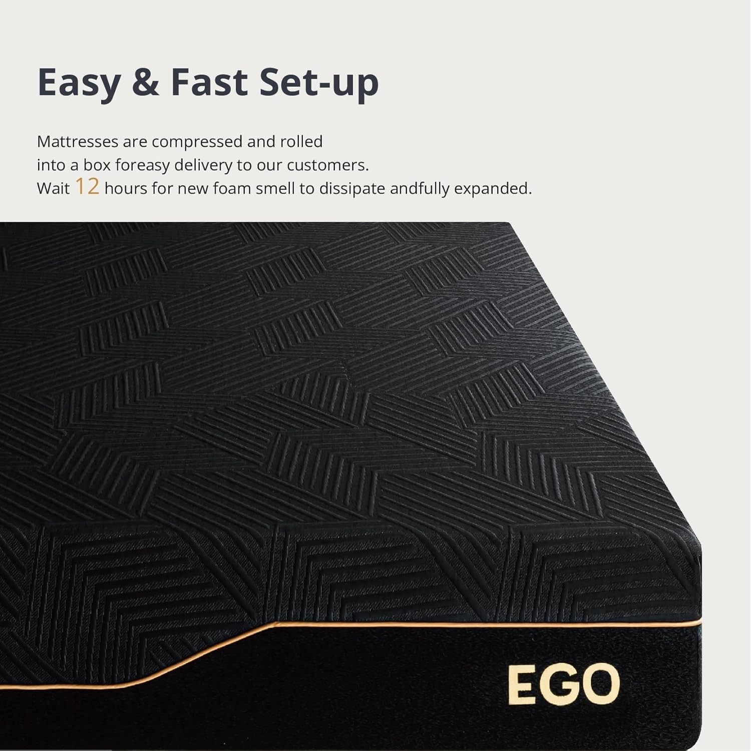EGOHOME 14 Inch King Size Memory Foam Mattress for Back Pain, Cooling Copper …