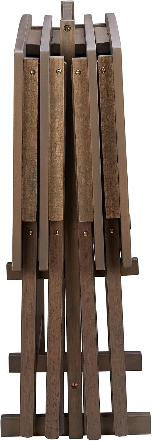 5pc XL Oversized Tray Table Set, Rustic Grey