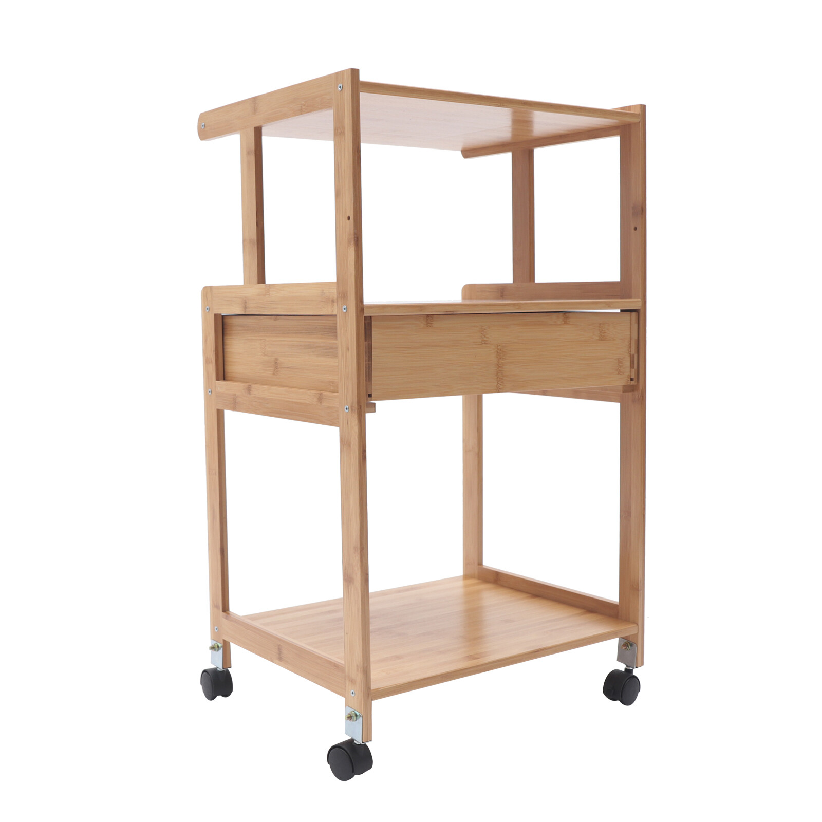 Mobile Printer Stand Home Office 1/2/3 Tier Printer Cart Storage Shelf w/ Wheels