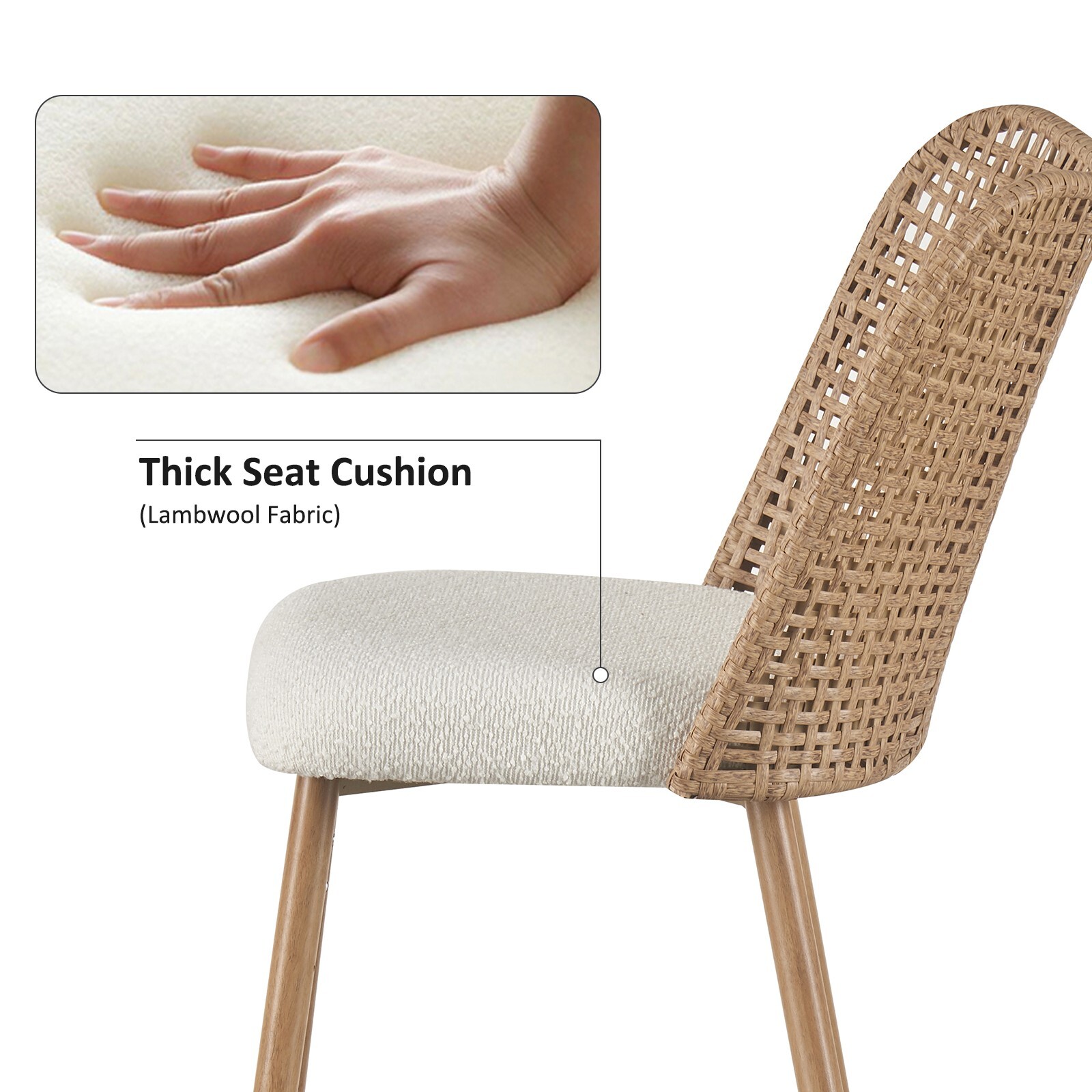 Rattan Bar Stools Set of 2, Rattan Counter Height Stool,Bar Stools,Counter Stool