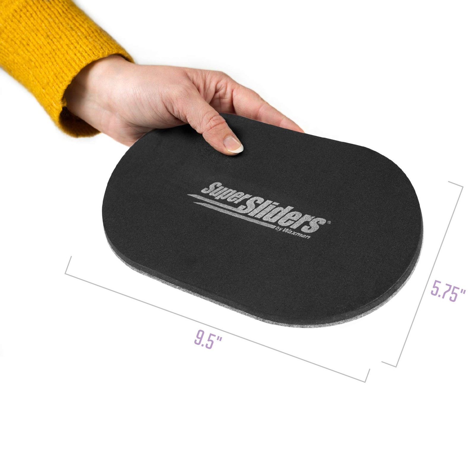 4 Pack 5.75×9.5 inch Oval Reusable Furniture Sliders for Hard Surfaces