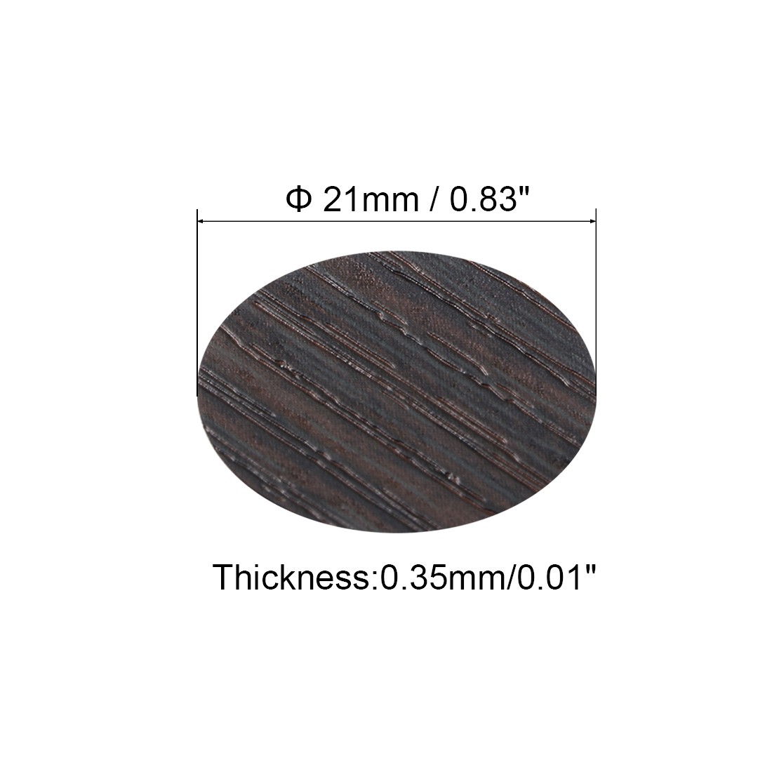 54 in 1 2-Table Self-adhesive Screw Covers Caps Sticker 21mm Dark Coffee