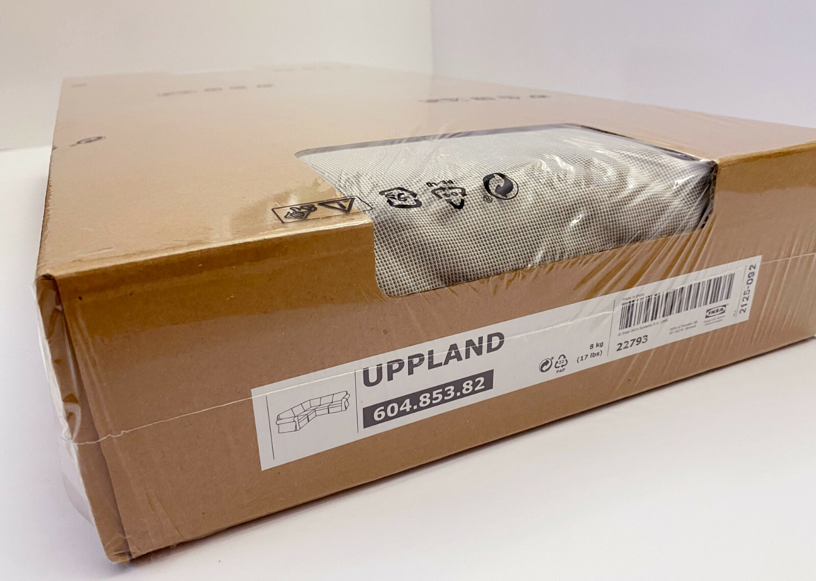 Ikea UPPLAND (4-Seat) Corner Sectional Sofa COVER Totebo Light Beige NEW Sealed