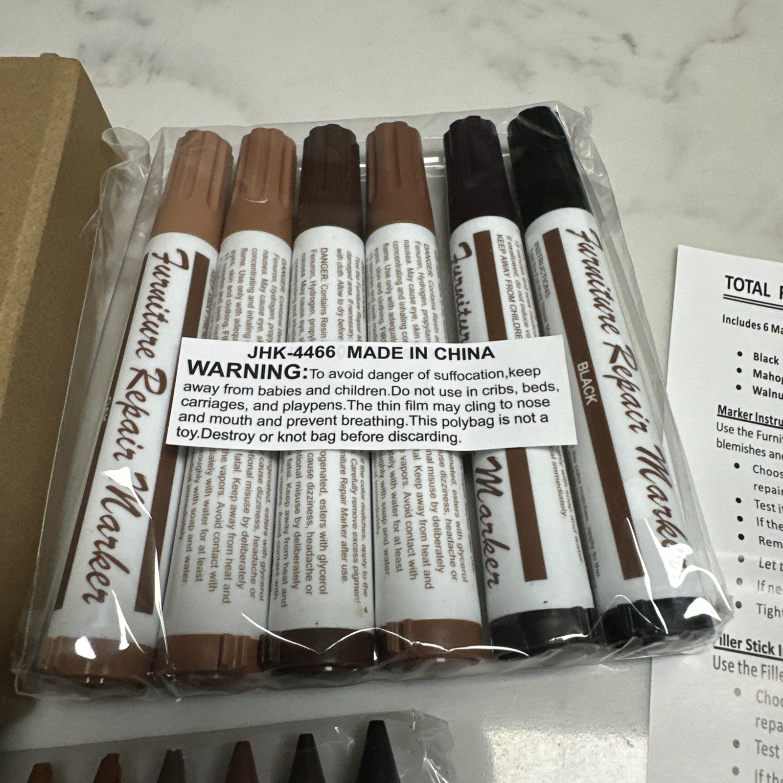 JHK-4466(12 PC) Furniture Repair System Markers & Filler Sticks New