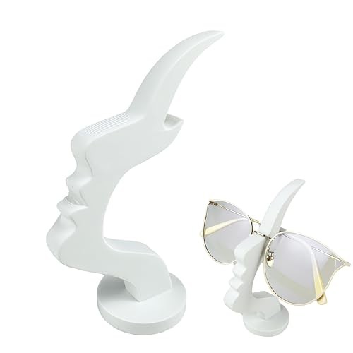 Abstract Human Face Eyeglass Holder Decorative Sunglasses Display Stand White