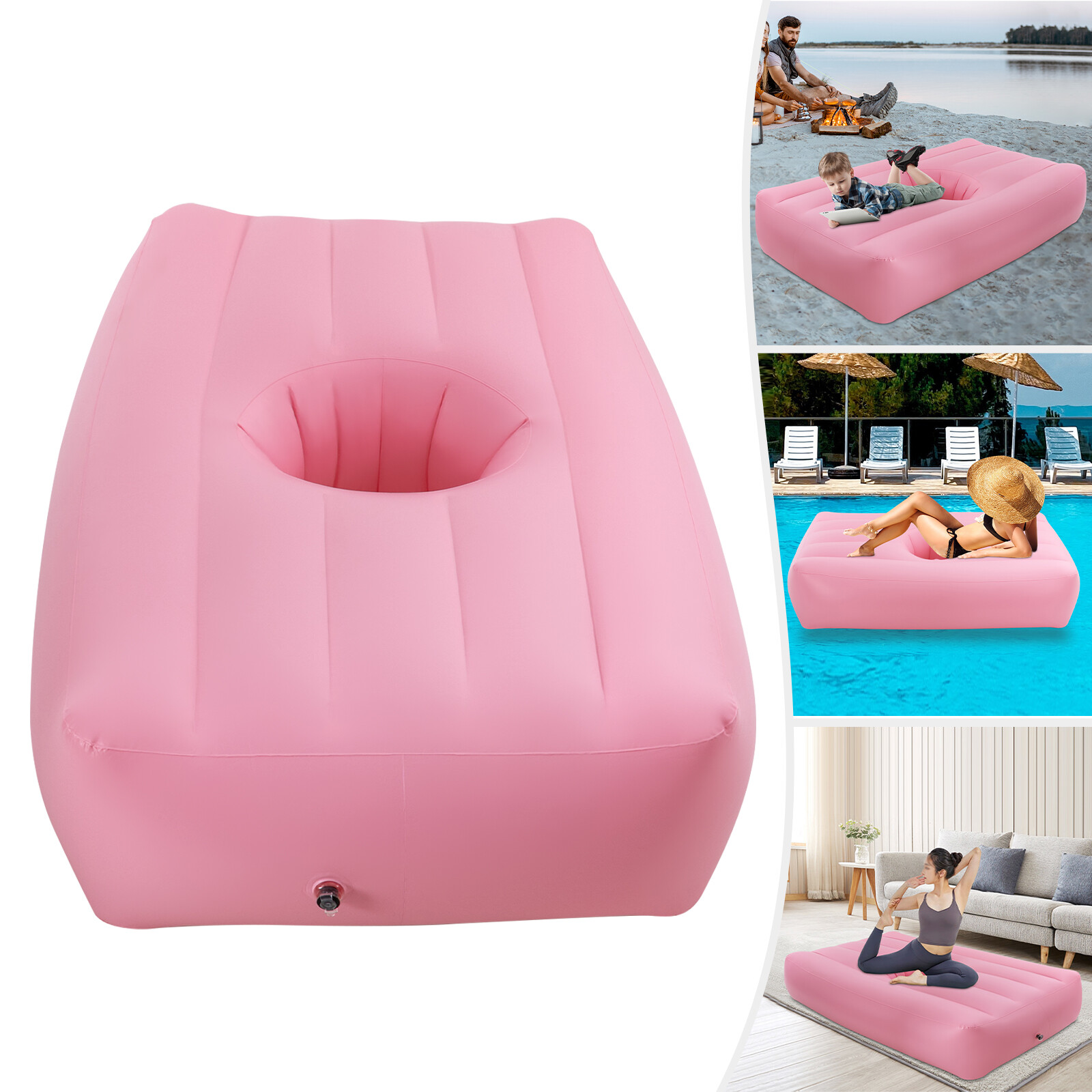Foldable Inflatable Mattress w/ Reusable Electric Air Pump Post Surgery Recovery