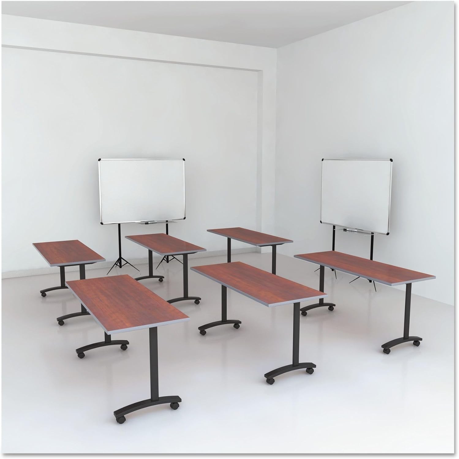 Reversible Laminate Table Top Rectangular 59.5w 23.63,Medium Cherry/Mahogany