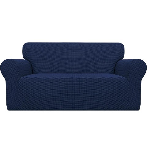 Sofa cover furniture protector sofa, polyester spandex jacquard fabric,dark blue