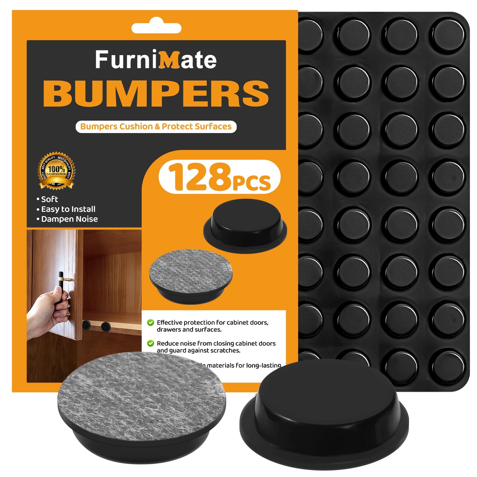 Rubber Feet for Electronics, 128PCS Adhesive Small Stick on Rubber Feet 1/2 i…