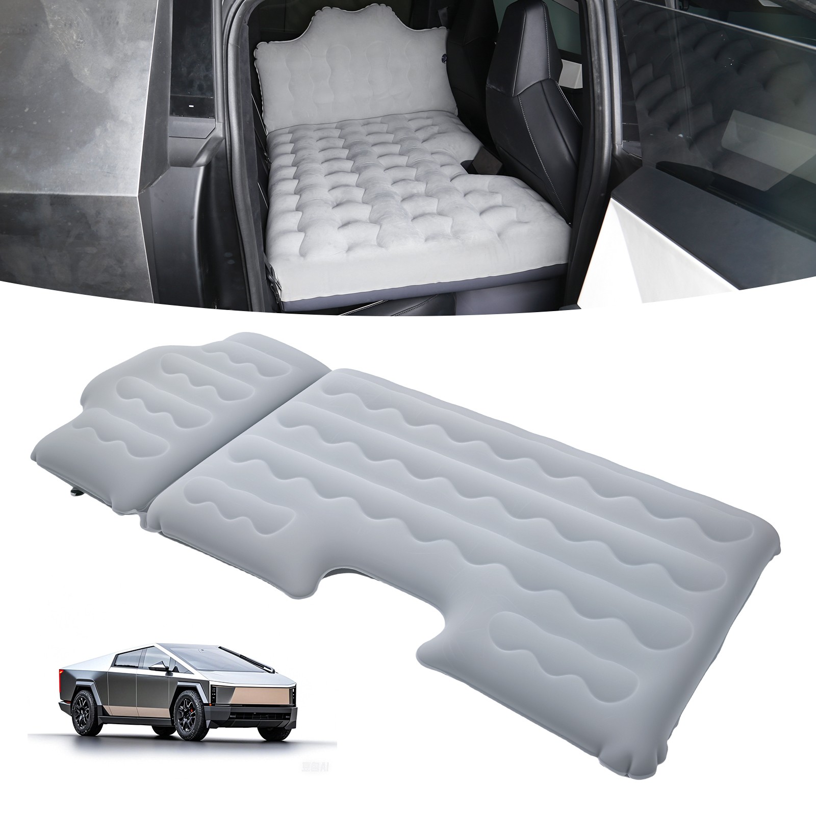 Car Portable Inflatable Camping AirBed Mattress For 2024-2025 Tesla Cybertruck