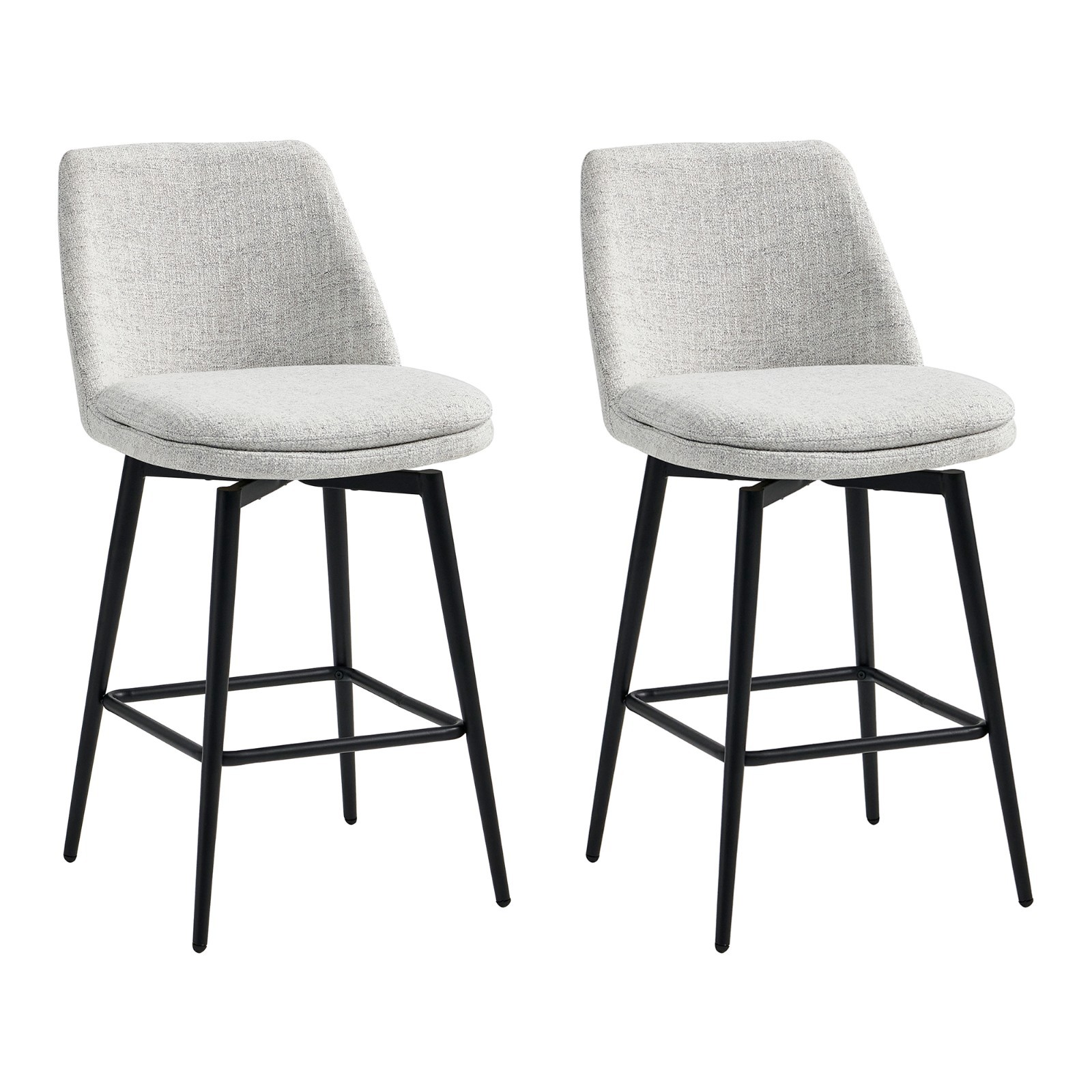 CHITA Upholstered Swivel Counter Stools, 27″ Set of 2or3, FSC Certified & Modern