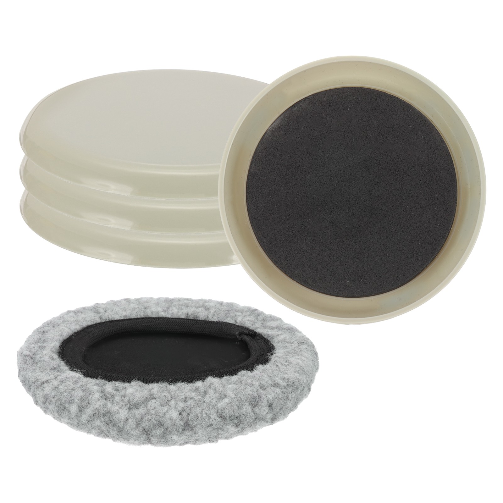 5″ Furniture Sliders, 4 Pcs Multi-Surface Moving Furniture Slider Pads, Khaki