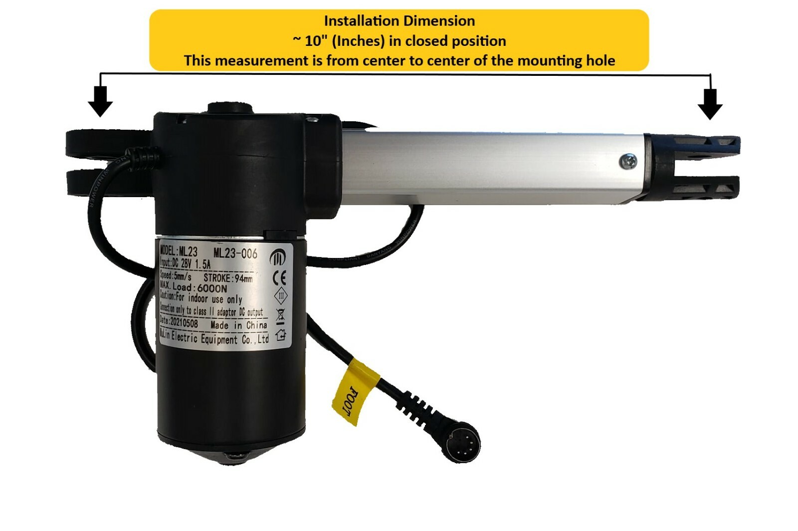 Mulin Electric ML23-006 Adjustable Bed Motor – Footrest