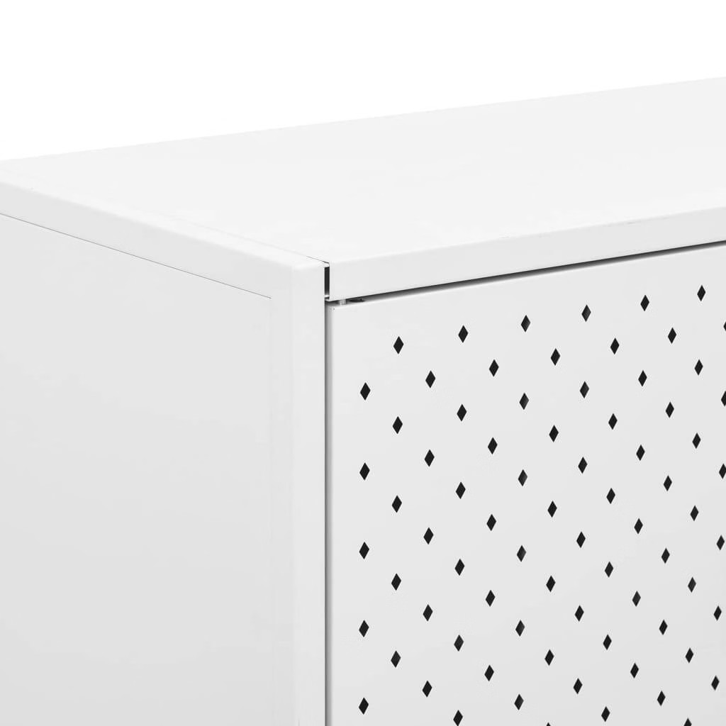 Sideboard White 29.5″x13.8″x29.5″ Steel