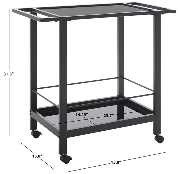 Safavieh GAELLE 2 TIER BAR CART W HANDL, Reduced Price 2172725368 BCT8009A