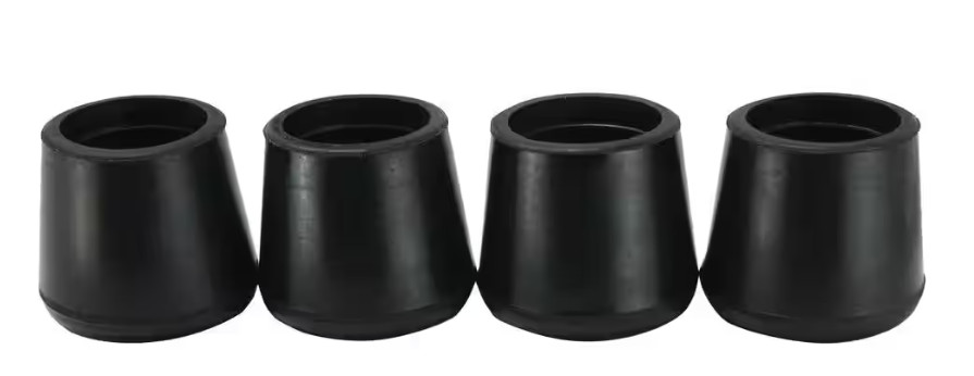 4PK EVERBILT Anti-Skid 1 in. Rubber Leg Tips Caps Table Chair Floor Protection