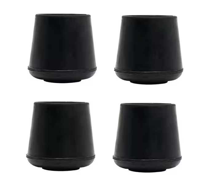 4PK EVERBILT Anti-Skid 1 in. Rubber Leg Tips Caps Table Chair Floor Protection