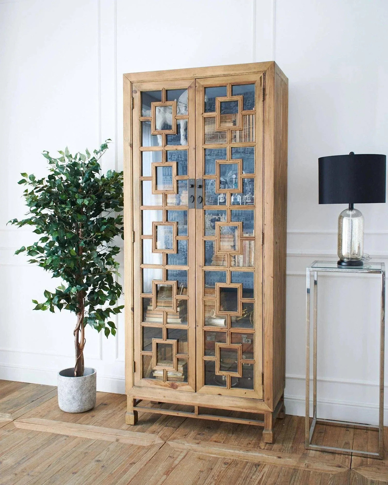 Emperor 90cm Wooden and Glass Display Case