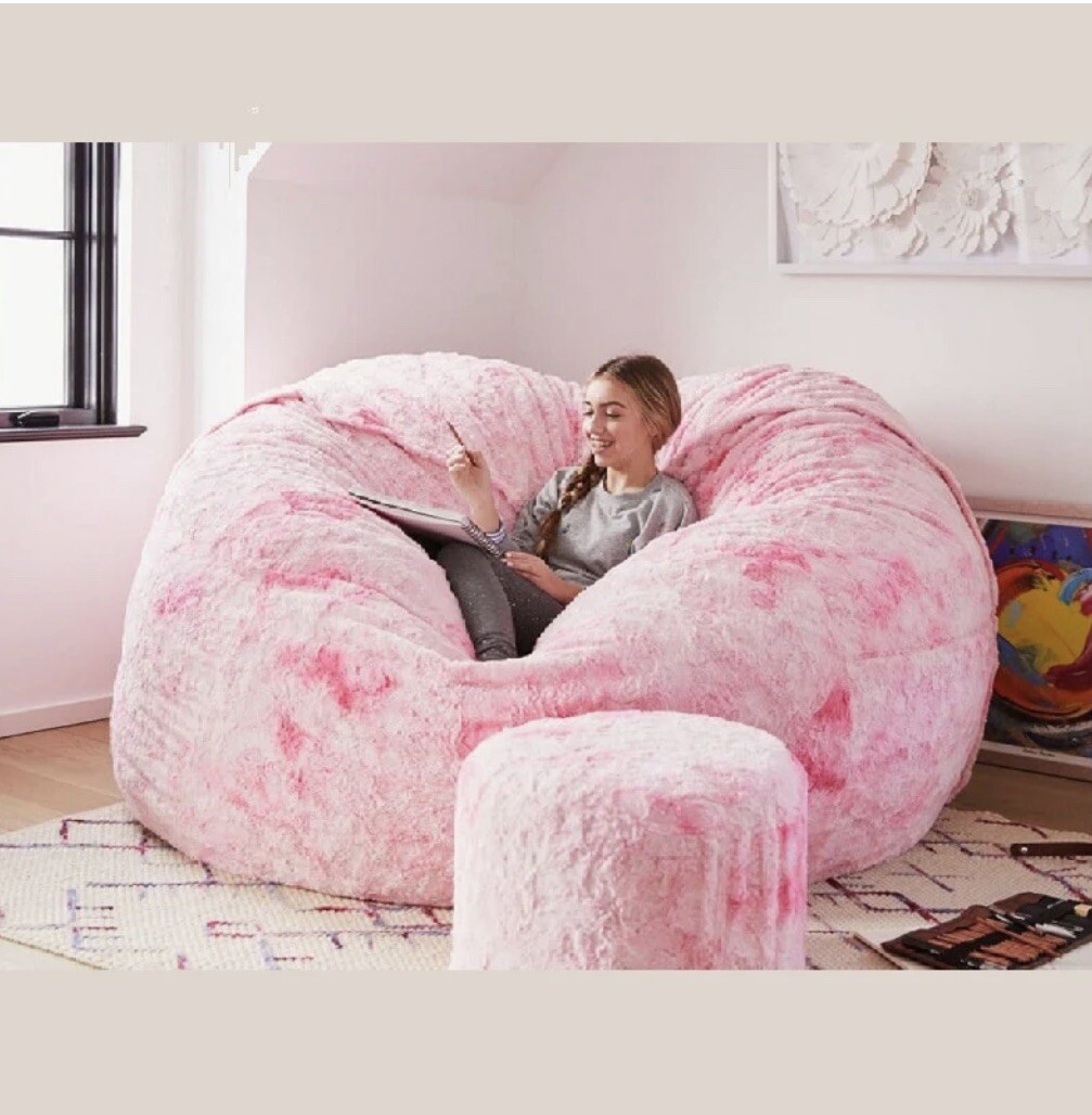 bean bag chair cover only 7ft bean bag cover light blue fuzzy soft for all ages
