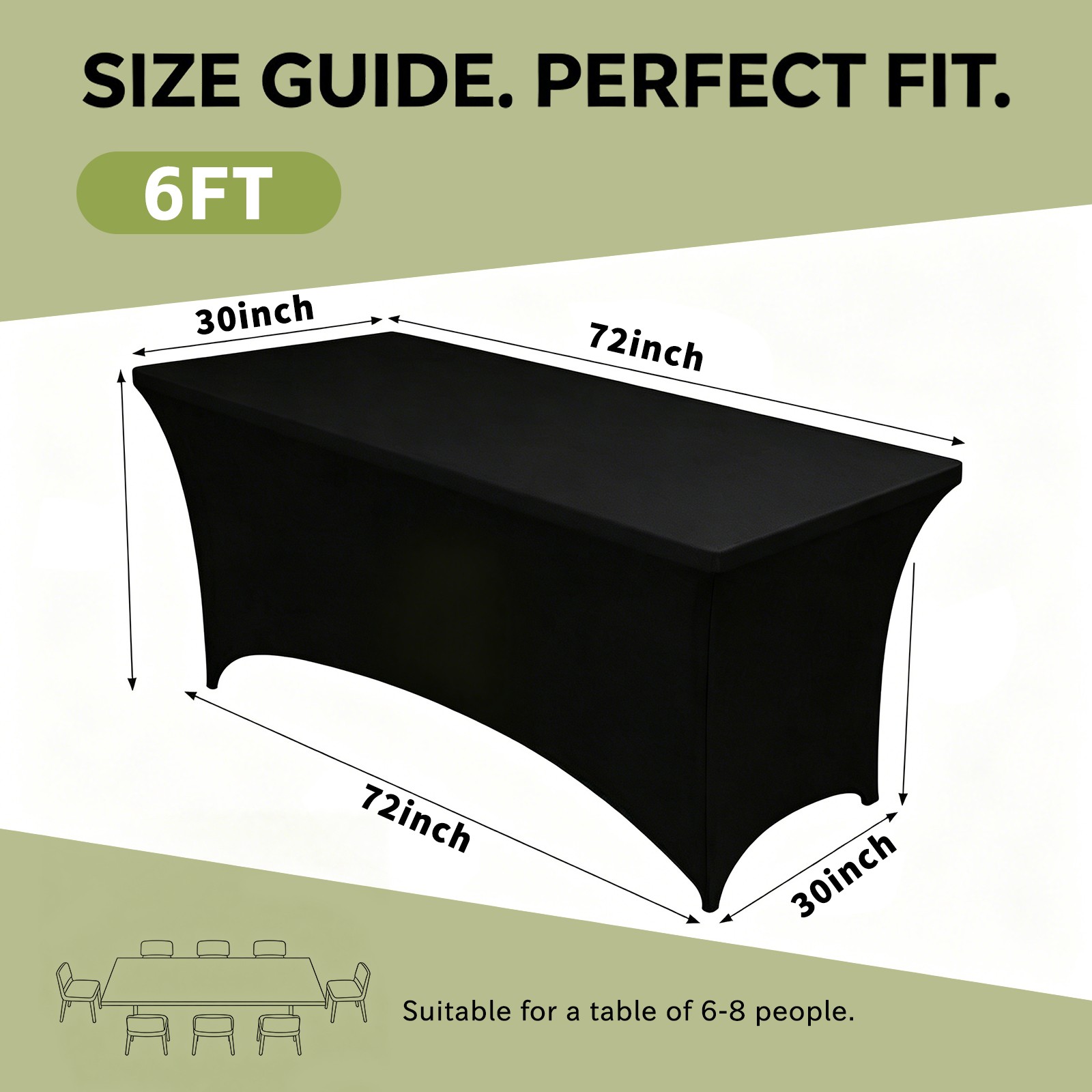 YOPIN 6FT Portable Folding Table – Fold-in-Half Picnic Table w/Handle,On-the-Go