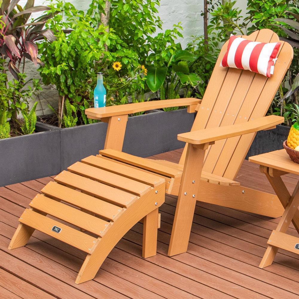 Poolside Adirondack Ottoman Footstool All-Weather and Fade-Resistant Plastic US