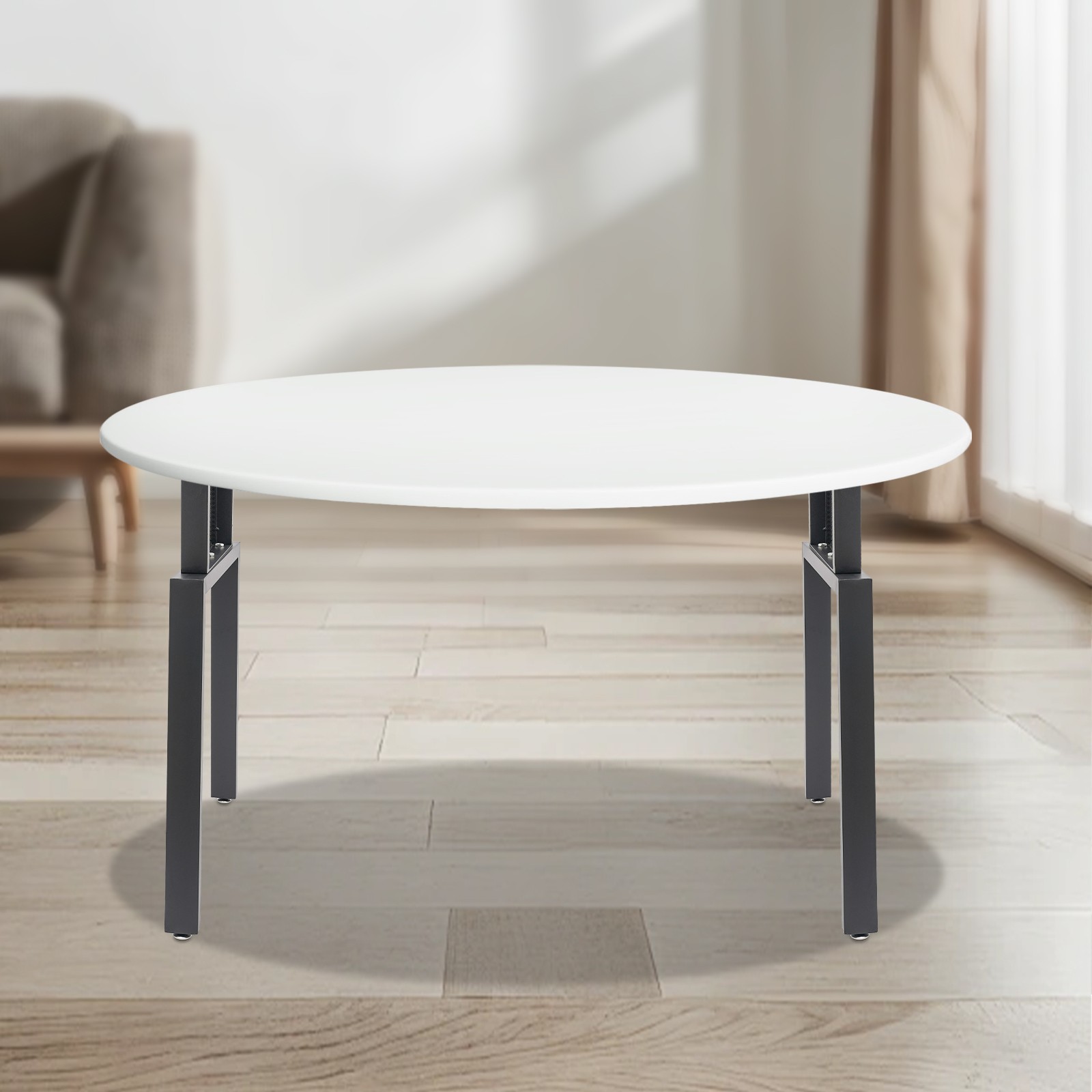 28in Waterproof Coffee Table Base Metal Table Legs With Adjustable Feet Pads