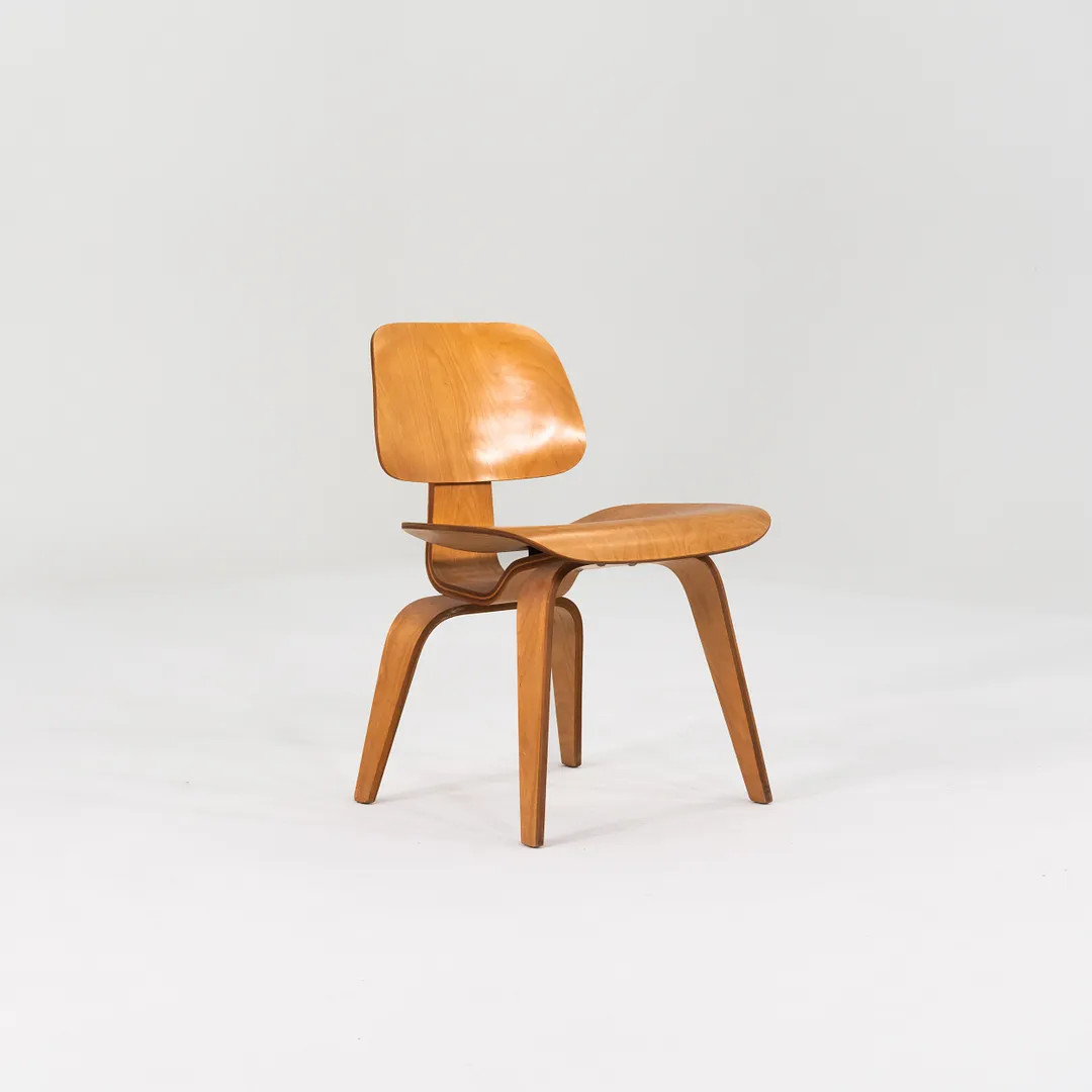 1951 Set of Six Evans Herman Miller Eames DCW Dining Chairs Birch Molder Plywood