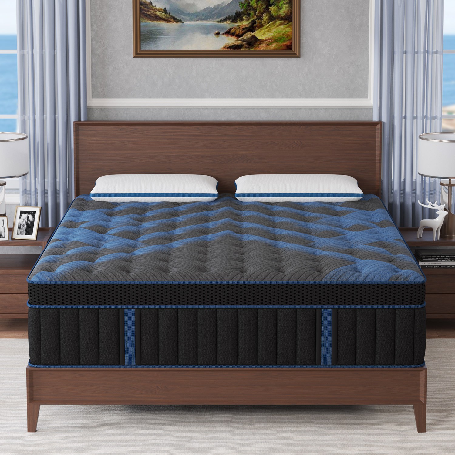 12″ 14″Twin Full Queen King Size Gel Memory Foam Spring Mattress In A Box