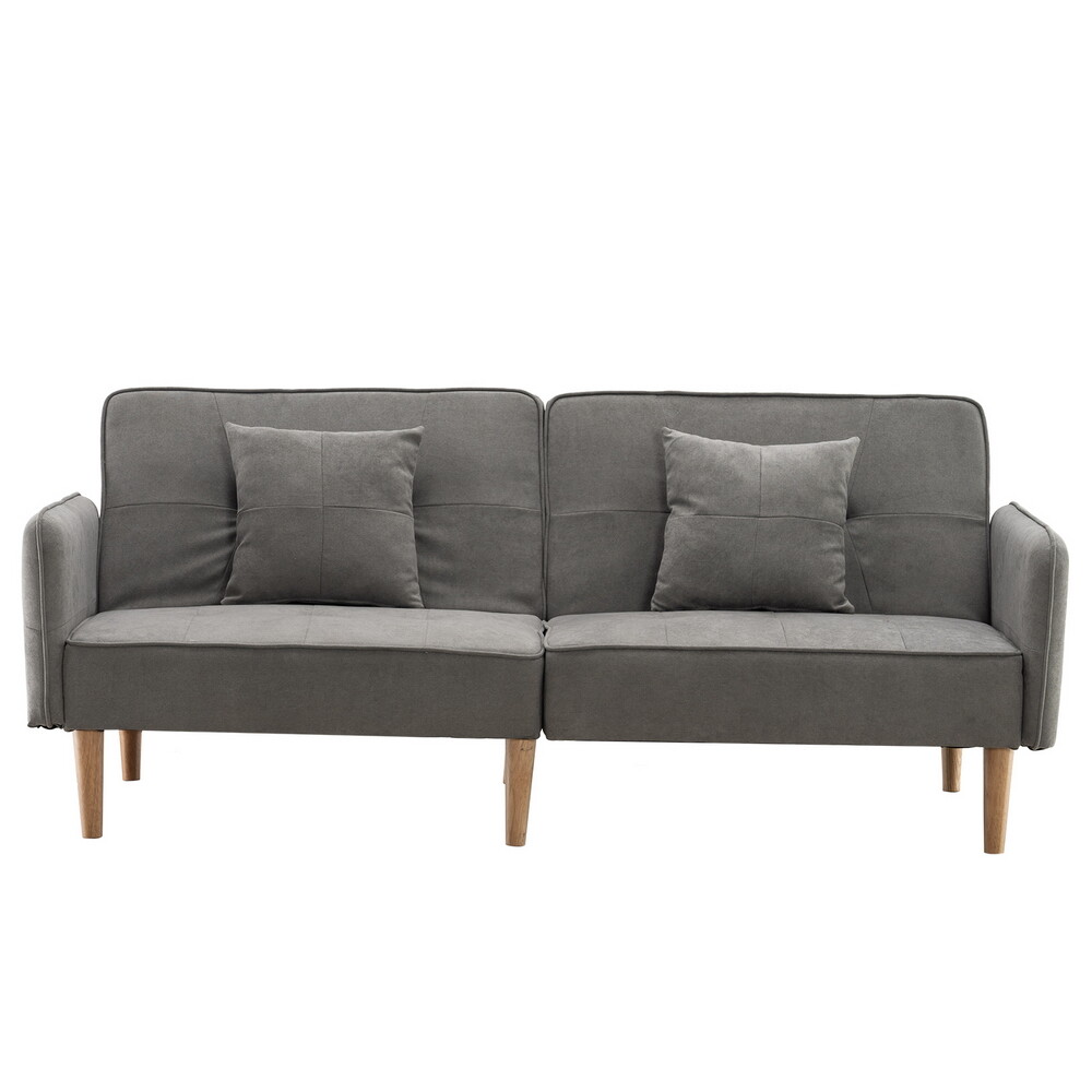 200 * 86 * 81cm three speed adjustable backrest dual purpose sofa bed light gray