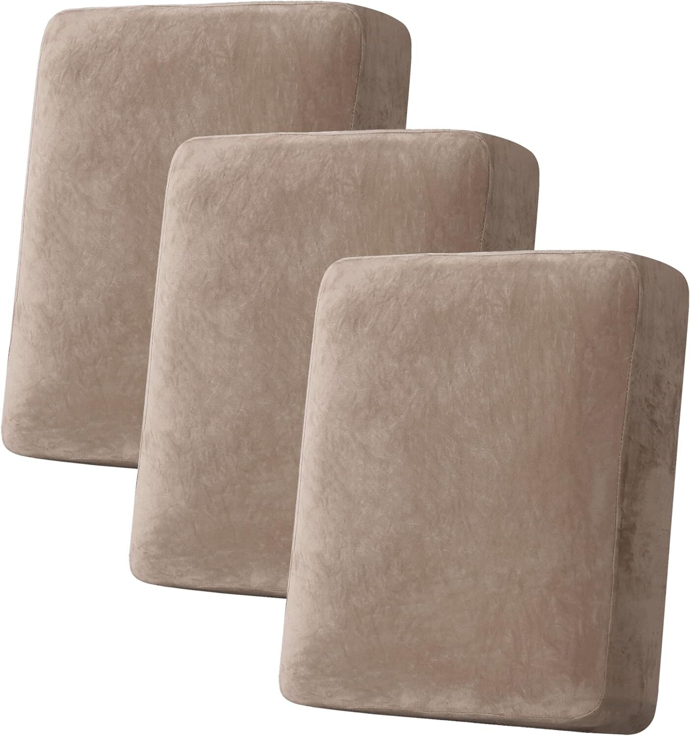H.VERSAILTEX Velvet Stretch Couch Cushion Cover Plush Cushion Slipcover for