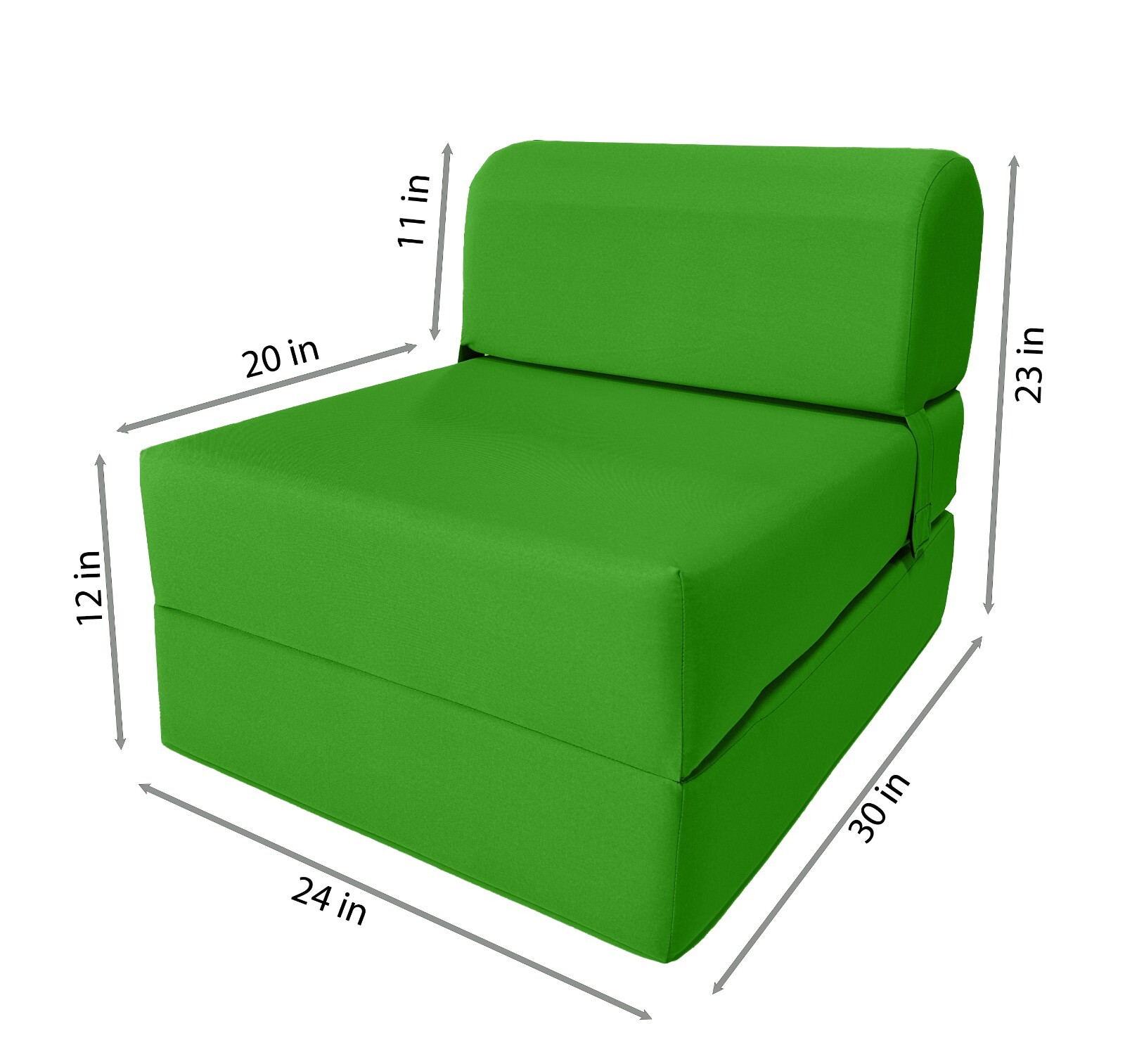 Sleeper Chair Folding Foam Beds, Convertible Sofa Mattress 6 x 24×70 Lime