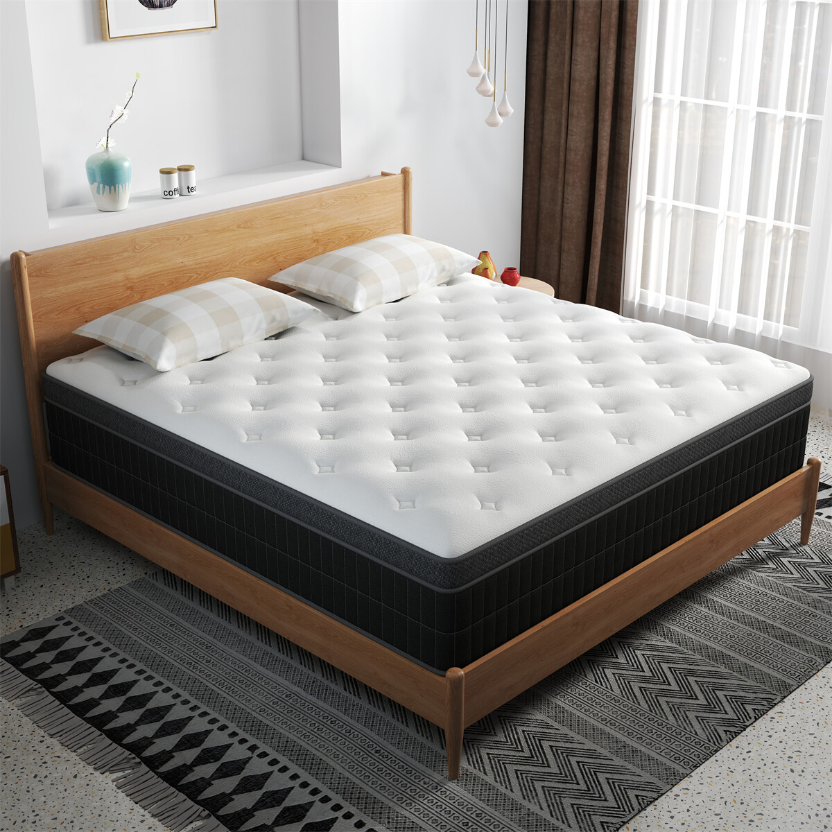 10″12″14″ Memory Foam Spring Hybrid Mattress in A Box Twin Full Queen King Size
