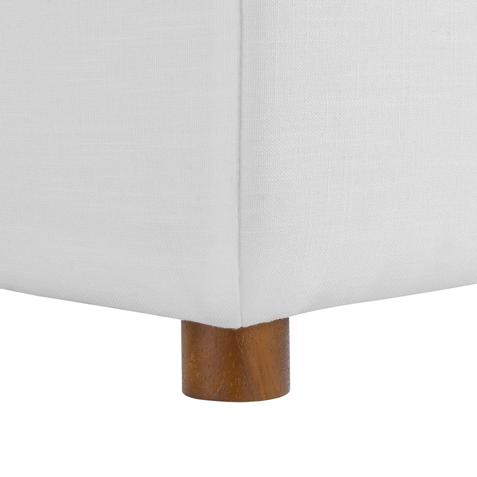 Modway Commix Down Filled Overstuffed Corner Chair in Pure White