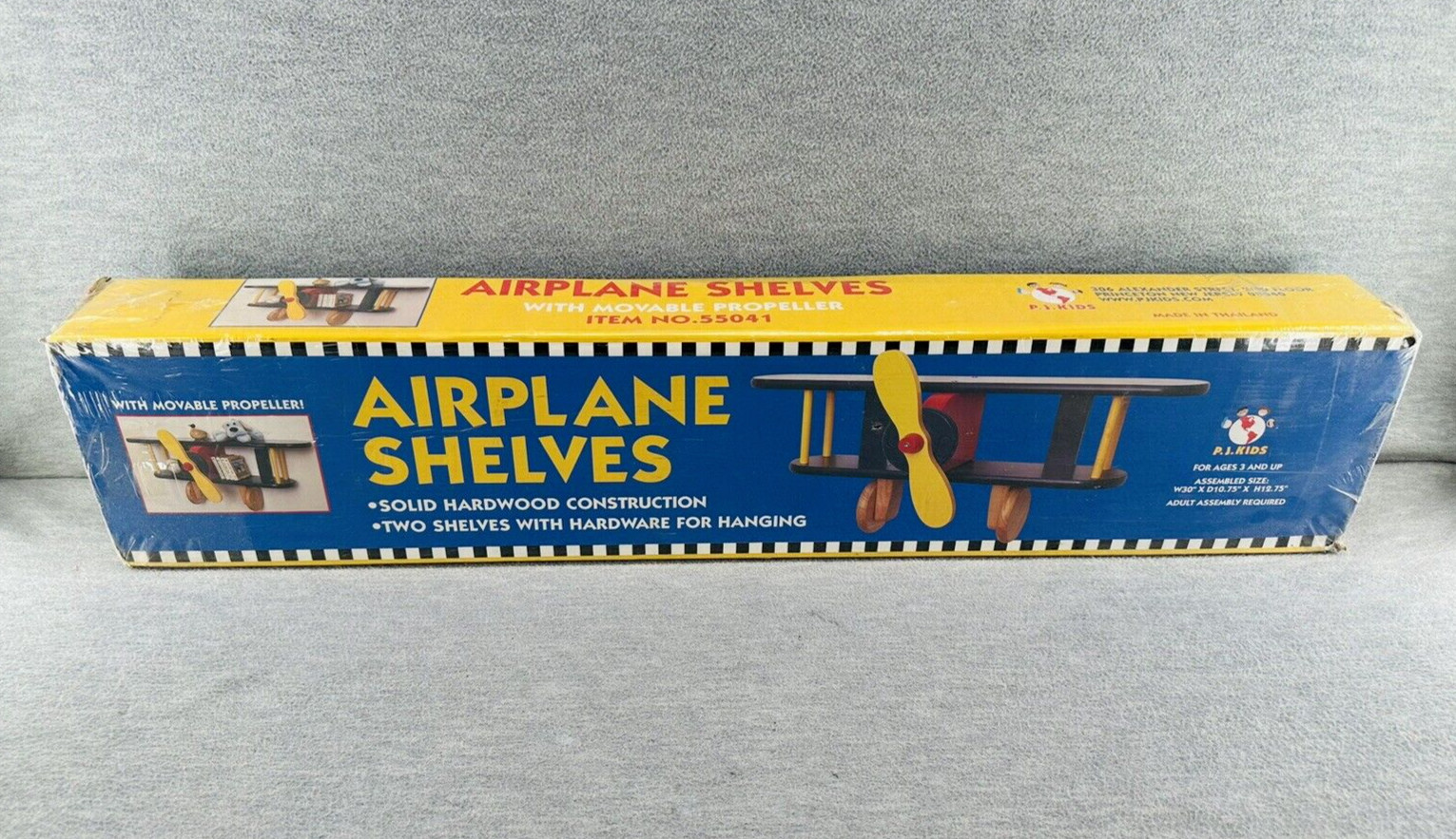 P.J.KIDS – VINTAGE AirPlane Shelves Solid Hardwood W30” X D10.75” X H12.75”