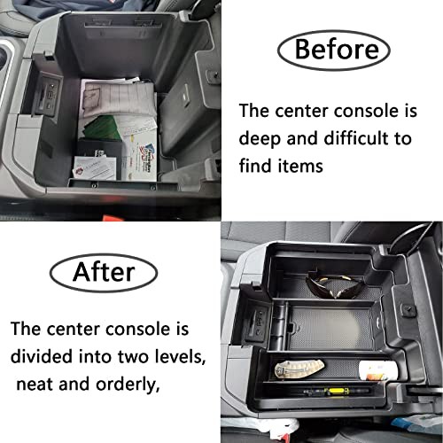 Center Console Organizer Compatible with 2020-2023 Silverado/Sierra black