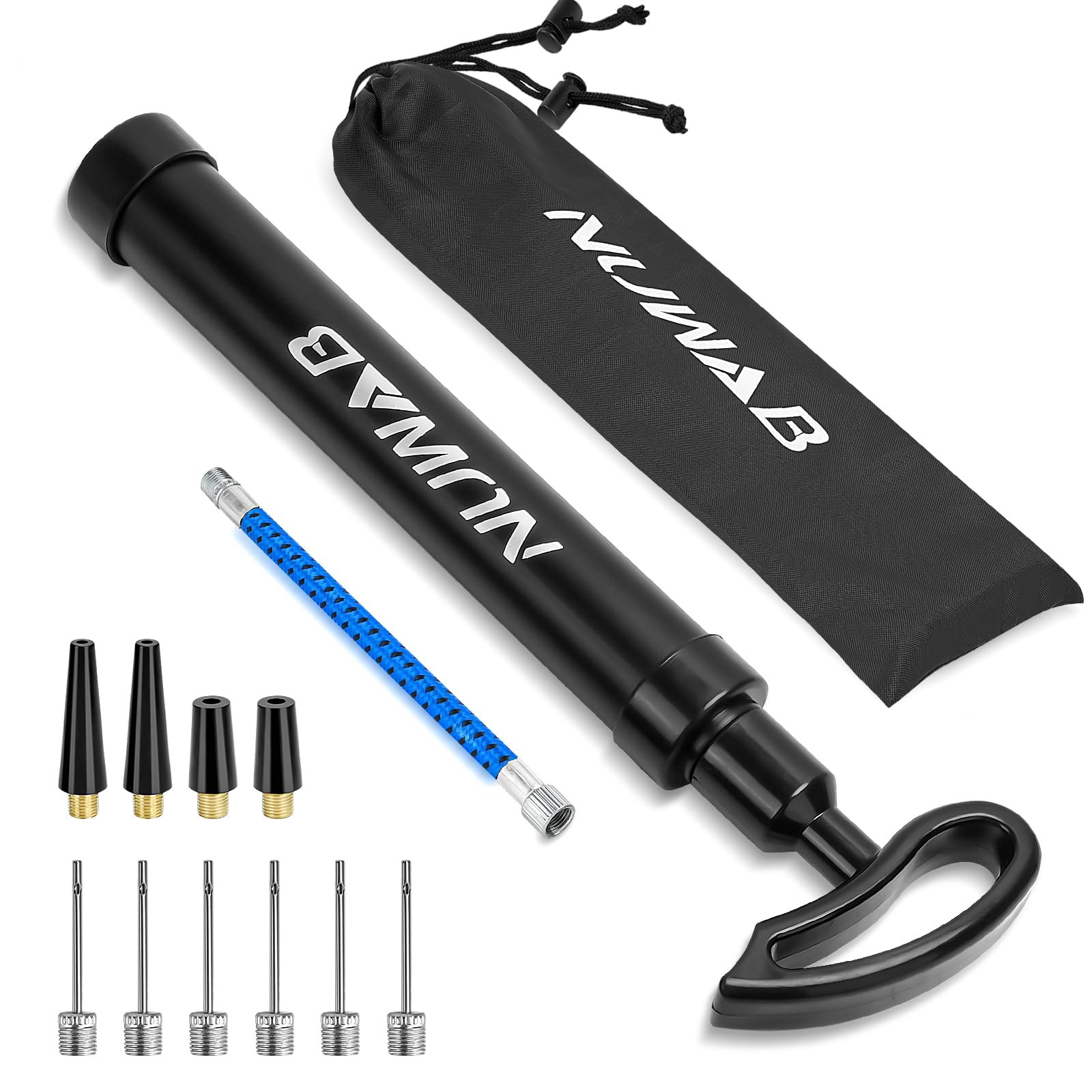 10.6 Inch Ball Pump, Lightweight Portable Manual Pump for Football, Basketbal…