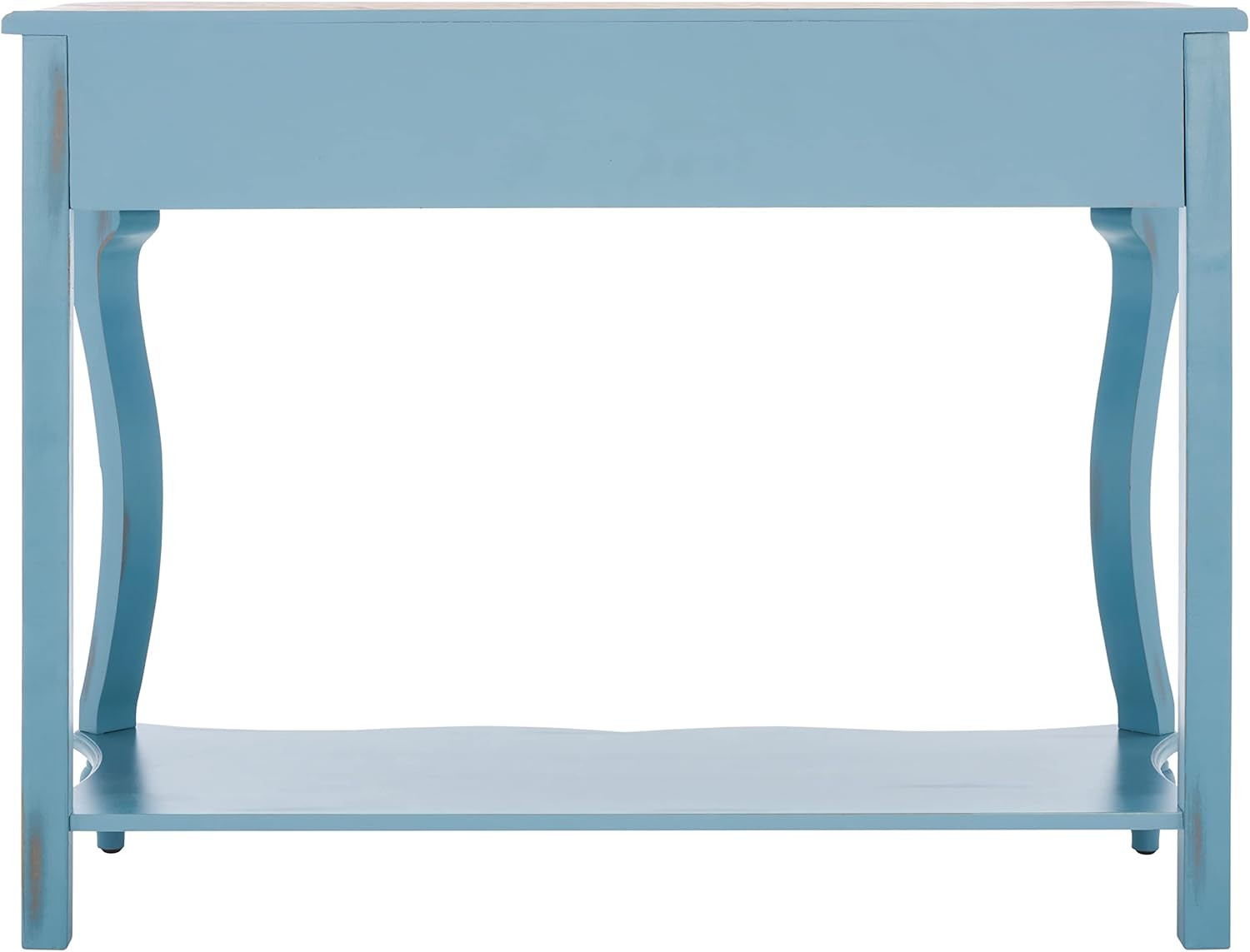 Stylish Blue and Oak Console Table for Home Decor