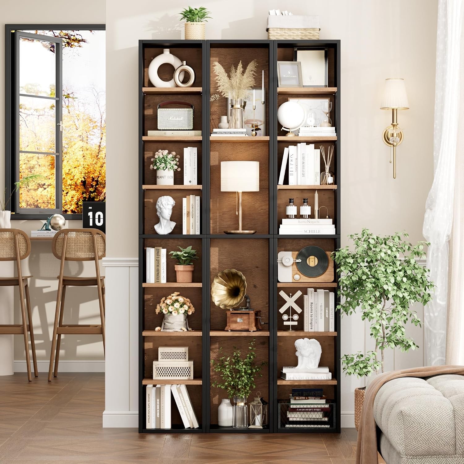 8-Tier Media Tower Rack 11.6 X 9.3 X 71 Inches CD DVD Slim Storage Cabinet