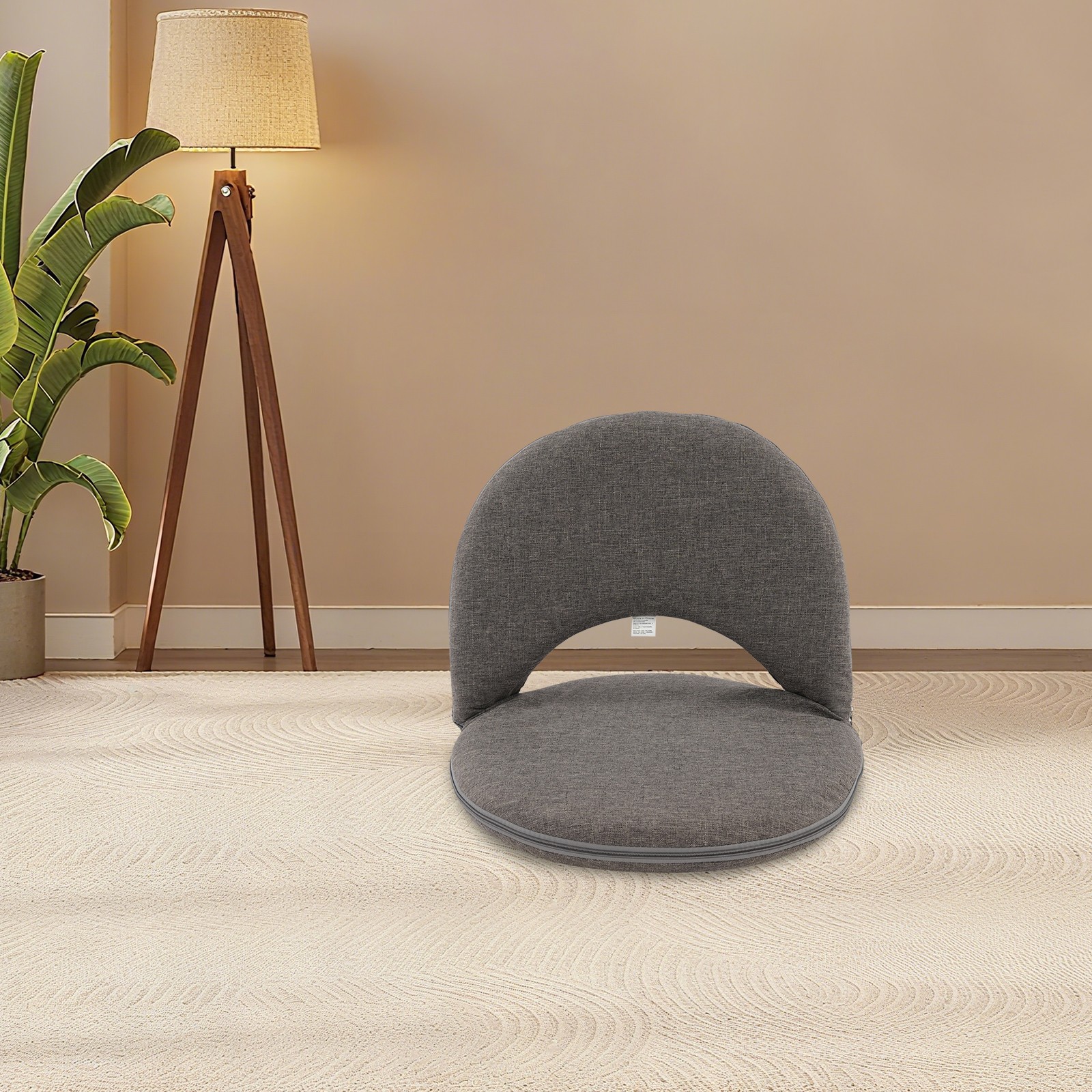Folding Floor Chair, Floor Cushion,6 Gears Adjustable Floor Seat w/ Back Support